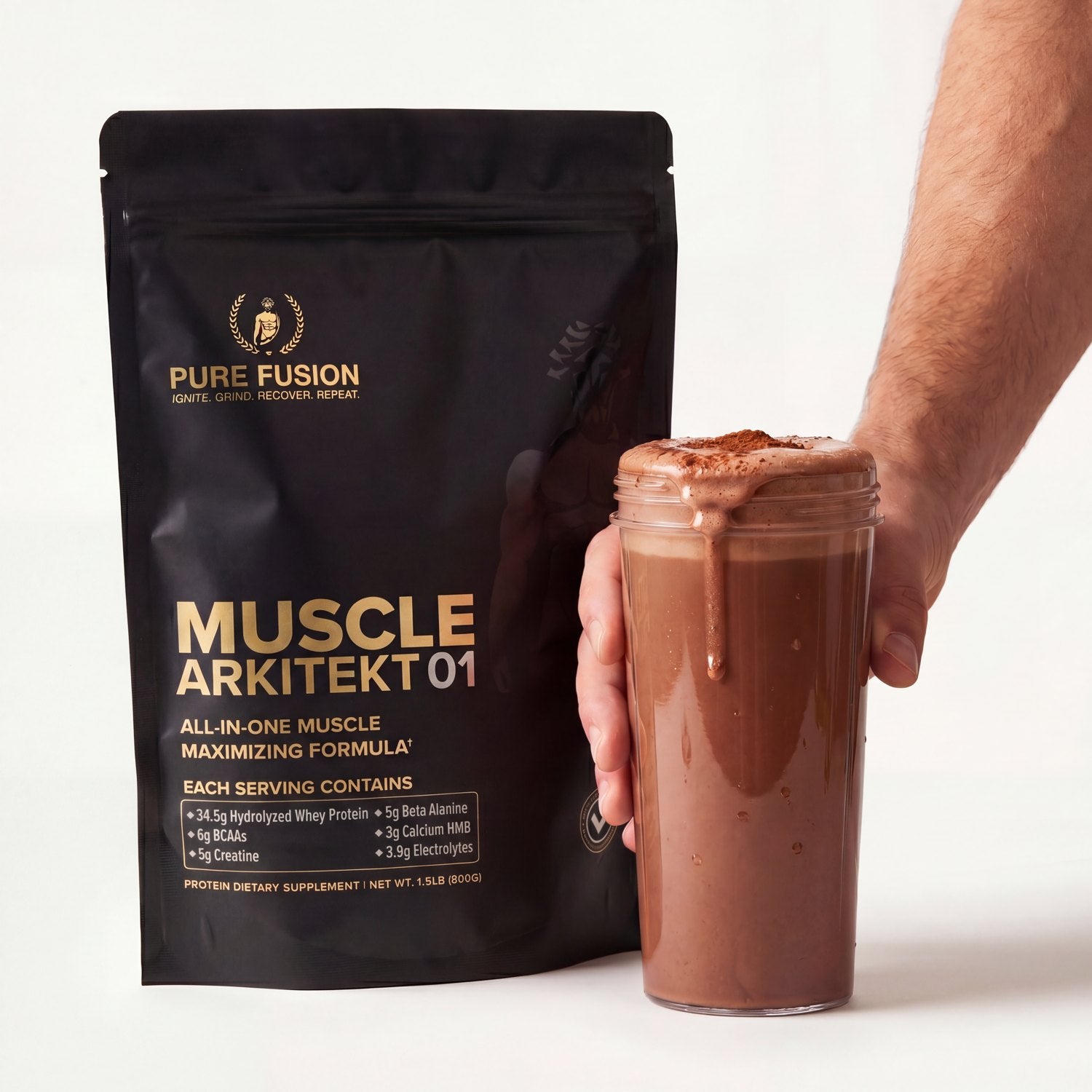 Muscle Arkitekt 01 with chocolate shake
